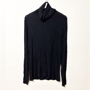 CAbi Black Turtleneck Ribbed Sweater Size M